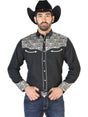 El Señor de los Cielos Embroidery Shirt Black/Beige 126704 - BELLEZA'S - El Señor de los Cielos Embroidery Shirt Black/Beige 126704 - CABALLERO - 12670401