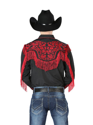 El Señor de los Cielos Embroidery Shirt Black/Red 126726 - BELLEZA'S - El Señor de los Cielos Embroidery Shirt Black/Red 126726 - CABALLERO - 12672601