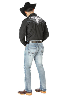 El Señor de los Cielos Embroidery Shirt Black/white 126676 - BELLEZA'S - El Señor de los Cielos Embroidery Shirt Black/white 126676 - CABALLERO - 12667601