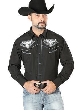 El Señor de los Cielos Embroidery Shirt Black/white 126676 - BELLEZA'S - El Señor de los Cielos Embroidery Shirt Black/white 126676 - CABALLERO - 12667601