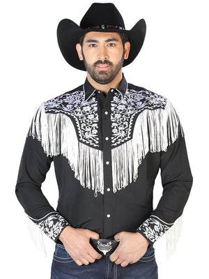 El Señor de los Cielos Embroidery Shirt Black/White 126707 - BELLEZA'S - El Señor de los Cielos Embroidery Shirt Black/White 126707 - CABALLERO - 12670701
