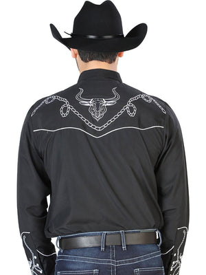 El Señor de los Cielos Embroidery Shirt Black/White 126711 - BELLEZA'S - El Señor de los Cielos Embroidery Shirt Black/White 126711 - CABALLERO - 12671101
