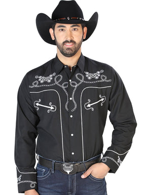 El Señor de los Cielos Embroidery Shirt Black/White 126717 - BELLEZA'S - El Señor de los Cielos Embroidery Shirt Black/White 126717 - CABALLERO - 12671701