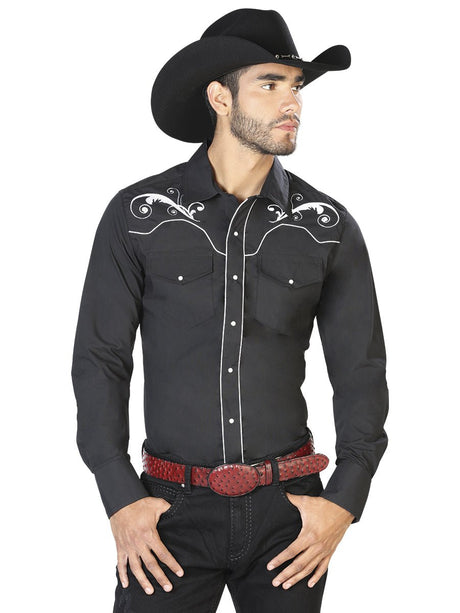 El Señor de los Cielos Embroidery Shirt Black/White 42958 - BELLEZA'S - El Señor de los Cielos Embroidery Shirt Black/White 42958 - CABALLERO - 04295801