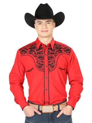 El Señor de los Cielos Embroidery Shirt Red/Black 43298 - BELLEZA'S - El Señor de los Cielos Embroidery Shirt Red/Black 43298 - CABALLERO - 04329801