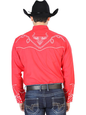 El Señor de los Cielos Embroidery Shirt Red/White 126713 - BELLEZA'S - El Señor de los Cielos Embroidery Shirt Red/White 126713 - CABALLERO - 12671301