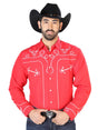 El Señor de los Cielos Embroidery Shirt Red/White 126713 - BELLEZA'S - El Señor de los Cielos Embroidery Shirt Red/White 126713 - CABALLERO - 12671301