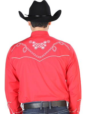 El Señor de los Cielos Embroidery Shirt Red/White 126719 - BELLEZA'S - El Señor de los Cielos Embroidery Shirt Red/White 126719 - CABALLERO - 12671901