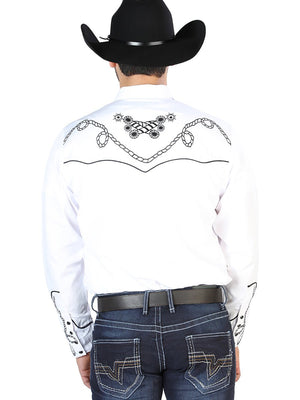 El Señor de los Cielos Embroidery Shirt Whie/Black 126718 - BELLEZA'S - El Señor de los Cielos Embroidery Shirt Whie/Black 126718 - CABALLERO - 12671801