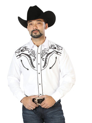 El Señor de los Cielos Embroidery Shirt White/Black 126692 - BELLEZA'S - El Señor de los Cielos Embroidery Shirt White/Black 126692 - CABALLERO - 12669201
