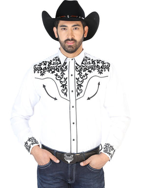 El Señor de los Cielos Embroidery Shirt White/Black 126702 - BELLEZA'S - El Señor de los Cielos Embroidery Shirt White/Black 126702 - CABALLERO - 12670201