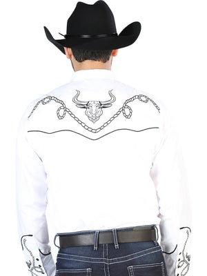 El Señor de los Cielos Embroidery Shirt White/Black 126712 - BELLEZA'S - El Señor de los Cielos Embroidery Shirt White/Black 126712 - CABALLERO - 12671201