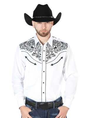 El Señor de los Cielos Embroidery Shirt White/Black 44188 - BELLEZA'S - El Señor de los Cielos Embroidery Shirt White/Black 44188 - CABALLERO - 04418801