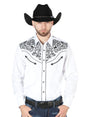 El Señor de los Cielos Embroidery Shirt White/Black 44188 - BELLEZA'S - El Señor de los Cielos Embroidery Shirt White/Black 44188 - CABALLERO - 04418801
