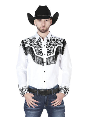 El Señor de los Cielos Embroidery Shirt White/Black 44223 - BELLEZA'S - El Señor de los Cielos Embroidery Shirt White/Black 44223 - CABALLERO - 04422301