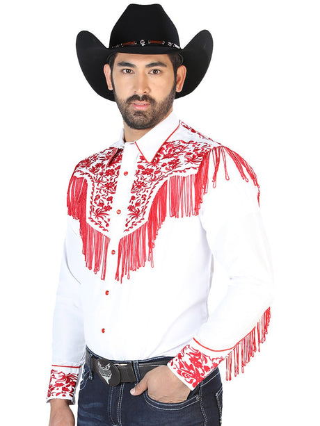 El Señor de los Cielos Embroidery Shirt White/Red 126708 - BELLEZA'S - El Señor de los Cielos Embroidery Shirt White/Red 126708 - CABALLERO - 12670801