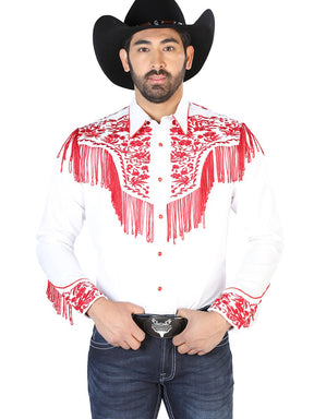 El Señor de los Cielos Embroidery Shirt White/Red 126708 - BELLEZA'S - El Señor de los Cielos Embroidery Shirt White/Red 126708 - CABALLERO - 12670801