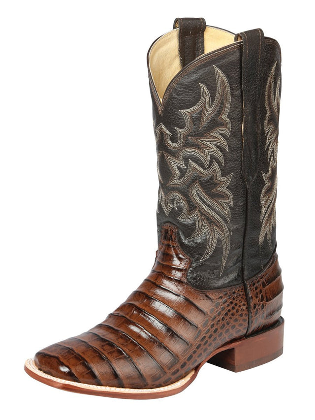 El Señor de los Cielos Men’s Rodeo Boot - Imitation Caiman Belly Leather - Brown 44937 - BELLEZA'S - El Señor de los Cielos Men’s Rodeo Boot - Imitation Caiman Belly Leather - Brown 44937 - CABALLERO - 04493701