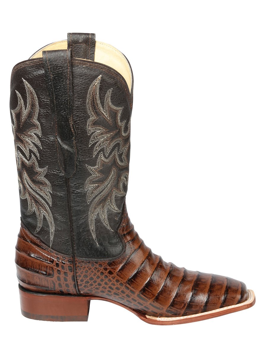 El Señor de los Cielos Men’s Rodeo Boot - Imitation Caiman Belly Leather - Brown 44937 - BELLEZA'S - El Señor de los Cielos Men’s Rodeo Boot - Imitation Caiman Belly Leather - Brown 44937 - CABALLERO - 04493701