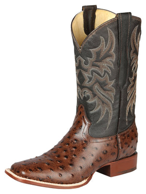 El Señor de los Cielos Men’s Rodeo Boot - Imitation Ostrich Leather - Brown 44934 - BELLEZA'S - El Señor de los Cielos Men’s Rodeo Boot - Imitation Ostrich Leather - Brown 44934 - CABALLERO - 04493401