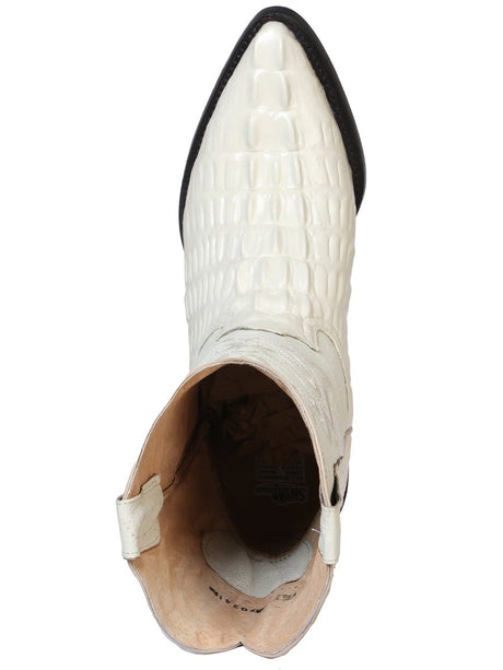 El Señor de los Cielos Men’s Western Boot - Caiman Tail Print Leather - Bone 40845 - BELLEZA'S - El Señor de los Cielos Men’s Western Boot - Caiman Tail Print Leather - Bone 40845 - CABALLERO - 04084501