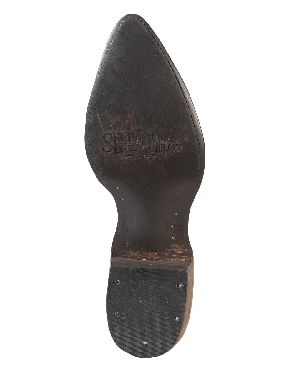 El Señor de los Cielos Men’s Western Boot - Caiman Tail Print Leather - Butter 40843 - BELLEZA'S - El Señor de los Cielos Men’s Western Boot - Caiman Tail Print Leather - Butter 40843 - CABALLERO - 04084301