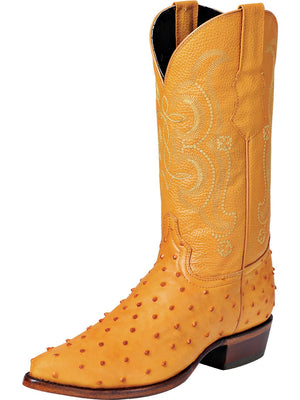 El Señor de los Cielos Men’s Western Boot - Ostrich Print Leather - Butter 40837 - BELLEZA'S - El Señor de los Cielos Men’s Western Boot - Ostrich Print Leather - Butter 40837 - CABALLERO - 04083701