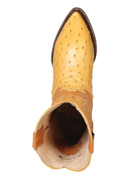 El Señor de los Cielos Men’s Western Boot - Ostrich Print Leather - Butter 40837 - BELLEZA'S - El Señor de los Cielos Men’s Western Boot - Ostrich Print Leather - Butter 40837 - CABALLERO - 04083701