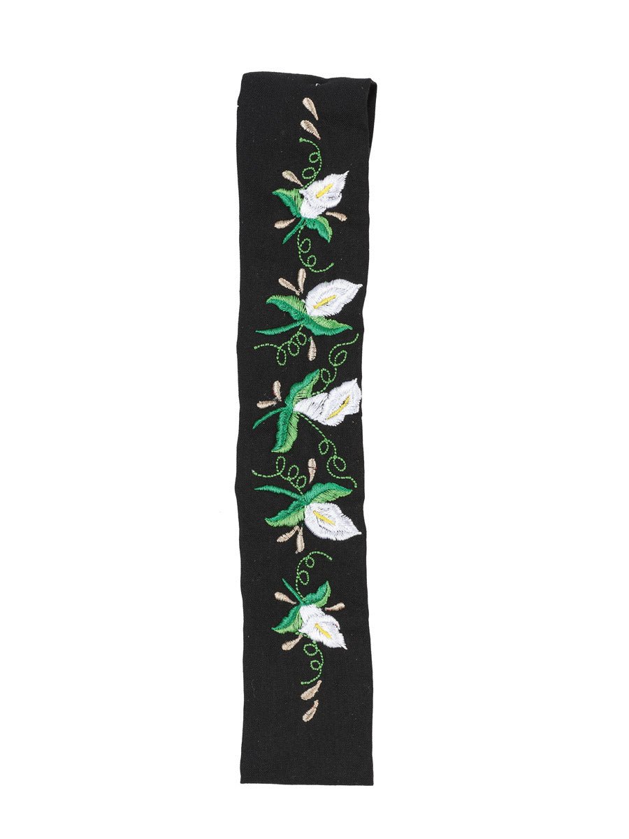 Elastic Embroidered Headband Black 602768 - BELLEZA'S - Elastic Embroidered Headband Black 602768 - DAMA - 60276801