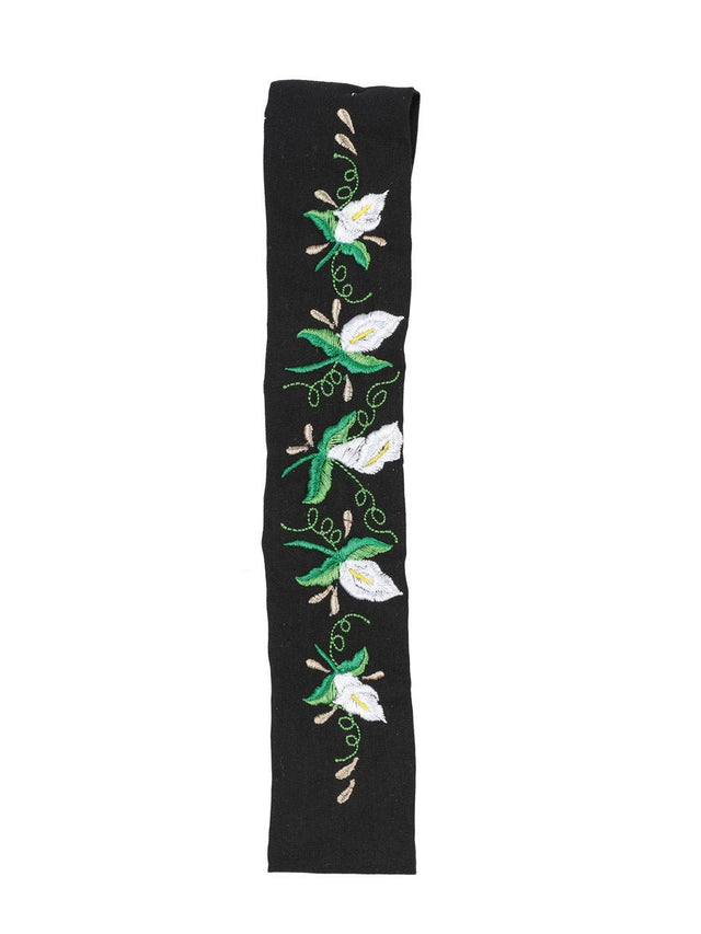 Elastic Embroidered Headband Black 602768 - BELLEZA'S - Elastic Embroidered Headband Black 602768 - DAMA - 60276801
