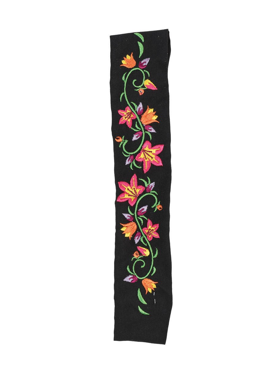 Elastic Embroidered Headband Black 602770 - BELLEZA'S - Elastic Embroidered Headband Black 602770 - DAMA - 60277001