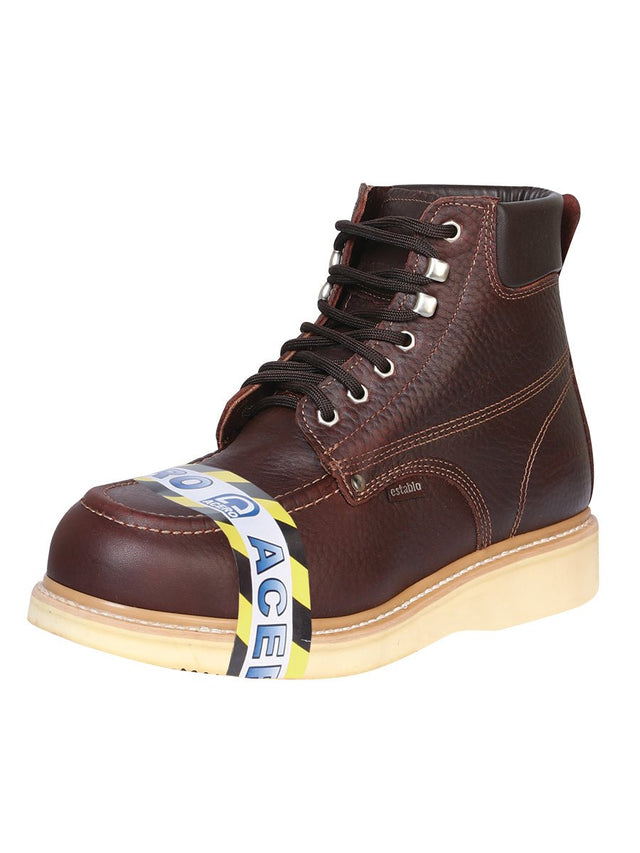 Establo Men's Laced Work Boots with Safety Cap 91310 - BELLEZA'S - Establo Men's Laced Work Boots with Safety Cap 91310 - CABALLERO - 09131001