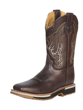 Establo Men’s Rodeo Boot - Bovine Grizzly Leather in Brown 41539 - BELLEZA'S - Establo Men’s Rodeo Boot - Bovine Grizzly Leather in Brown 41539 - CABALLERO - 04153901