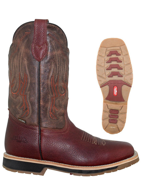 Establo Men’s Rodeo Boot - Bovine Grizzly Leather in Shedron 41541 - BELLEZA'S - Establo Men’s Rodeo Boot - Bovine Grizzly Leather in Shedron 41541 - CABALLERO - 04154101