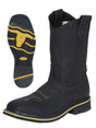 Establo Men’s Rodeo Boot - Crazy Leather Chocolate with Steel Toe 41545 - BELLEZA'S - Establo Men’s Rodeo Boot - Crazy Leather Chocolate with Steel Toe 41545 - CABALLERO - 04154501