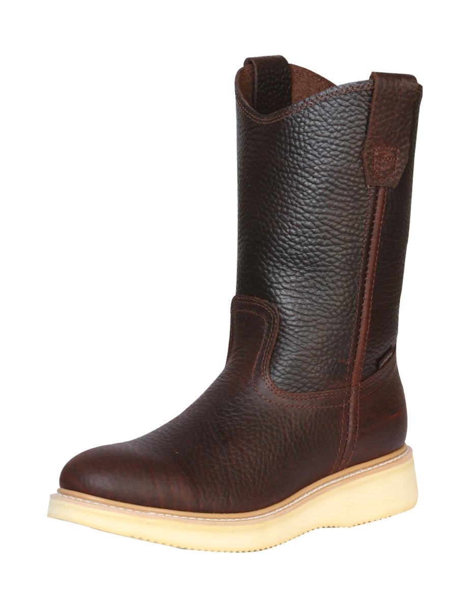 Establo Men’s Work Boot Bull Fight Leather - Honey 23369 - BELLEZA'S - Establo Men’s Work Boot Bull Fight Leather - Honey 23369 - CABALLERO - 02336901