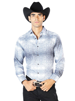 Gray Casual Long Sleeve Shirt 43562 - BELLEZA'S - Gray Casual Long Sleeve Shirt 43562 - CABALLERO - 04356201