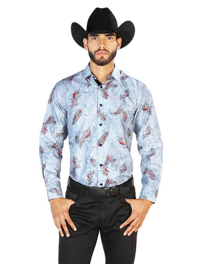Gray Casual Long Sleeve Shirt 43815 - BELLEZA'S - Gray Casual Long Sleeve Shirt 43815 - CABALLERO - 04381501