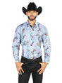 Gray Casual Long Sleeve Shirt 43815 - BELLEZA'S - Gray Casual Long Sleeve Shirt 43815 - CABALLERO - 04381501