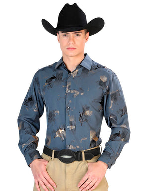 Gray Casual Long Sleeve Shirt 43833 - BELLEZA'S - Gray Casual Long Sleeve Shirt 43833 - CABALLERO - 04383301
