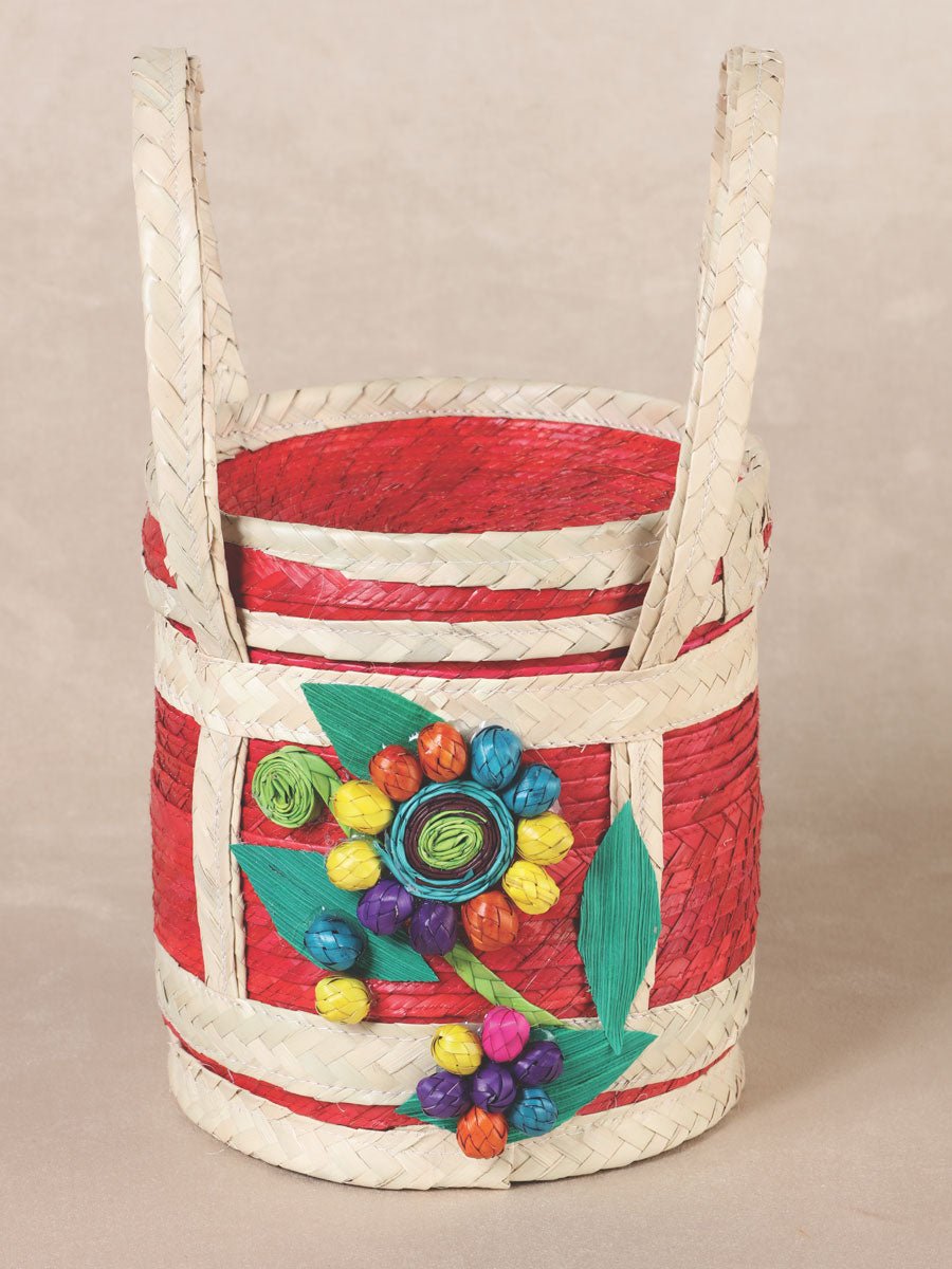 Handmade cosmetic bag 100% from Palma. Hand woven. - Flower - Multicolor 602139 - BELLEZA'S - Handmade cosmetic bag 100% from Palma. Hand woven. - Flower - Multicolor 602139 - DAMA - 60213901