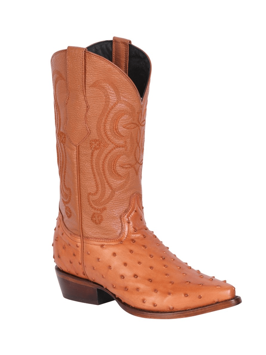 Imitation Ostrich Cowboy Boots For Men 'El Señor De Los Cielos' Cognac 40835 - BELLEZA'S - Imitation Ostrich Cowboy Boots For Men 'El Señor De Los Cielos' Cognac 40835 - Men's Boot - 40835 6