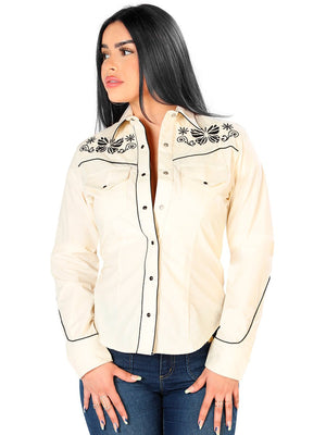 Khaki Western Long Sleeve Shirt 126548 - BELLEZA'S - Khaki Western Long Sleeve Shirt 126548 - DAMA - 12654801