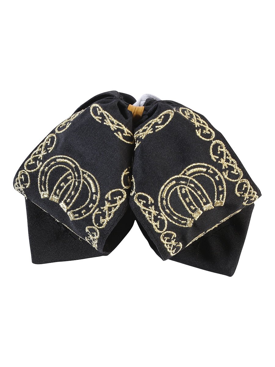 Kids Mexican Charro Bow Tie 100% Polyester Black/Gold 601763 - BELLEZA'S - Kids Mexican Charro Bow Tie 100% Polyester Black/Gold 601763 - NIÑO - 60176301