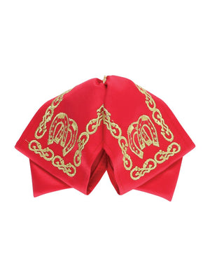 Kids Mexican Charro Bow Tie 100% Polyester Red/Gold 601764 - BELLEZA'S - Kids Mexican Charro Bow Tie 100% Polyester Red/Gold 601764 - NIÑO - 60176401