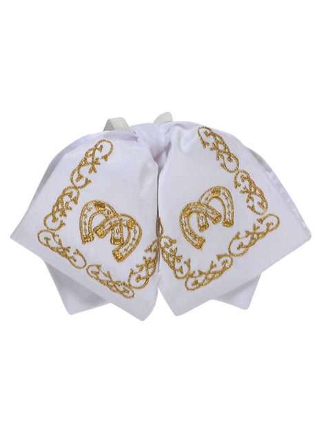 Kids Mexican Charro Bow Tie 100% Polyester White/Gold 600143 - BELLEZA'S - Kids Mexican Charro Bow Tie 100% Polyester White/Gold 600143 - NIÑO - 60014301