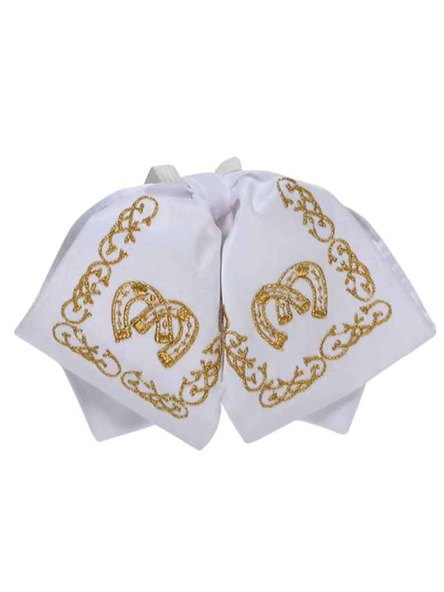 Kids Mexican Charro Bow Tie 100% Polyester White/Gold 600143 - BELLEZA'S - Kids Mexican Charro Bow Tie 100% Polyester White/Gold 600143 - NIÑO - 60014301