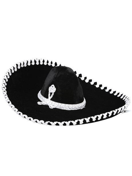 Kids Mexican Charro Hat Velvet Black/Silver 600317 - BELLEZA'S - Kids Mexican Charro Hat Velvet Black/Silver 600317 - NIÑO - 60031701