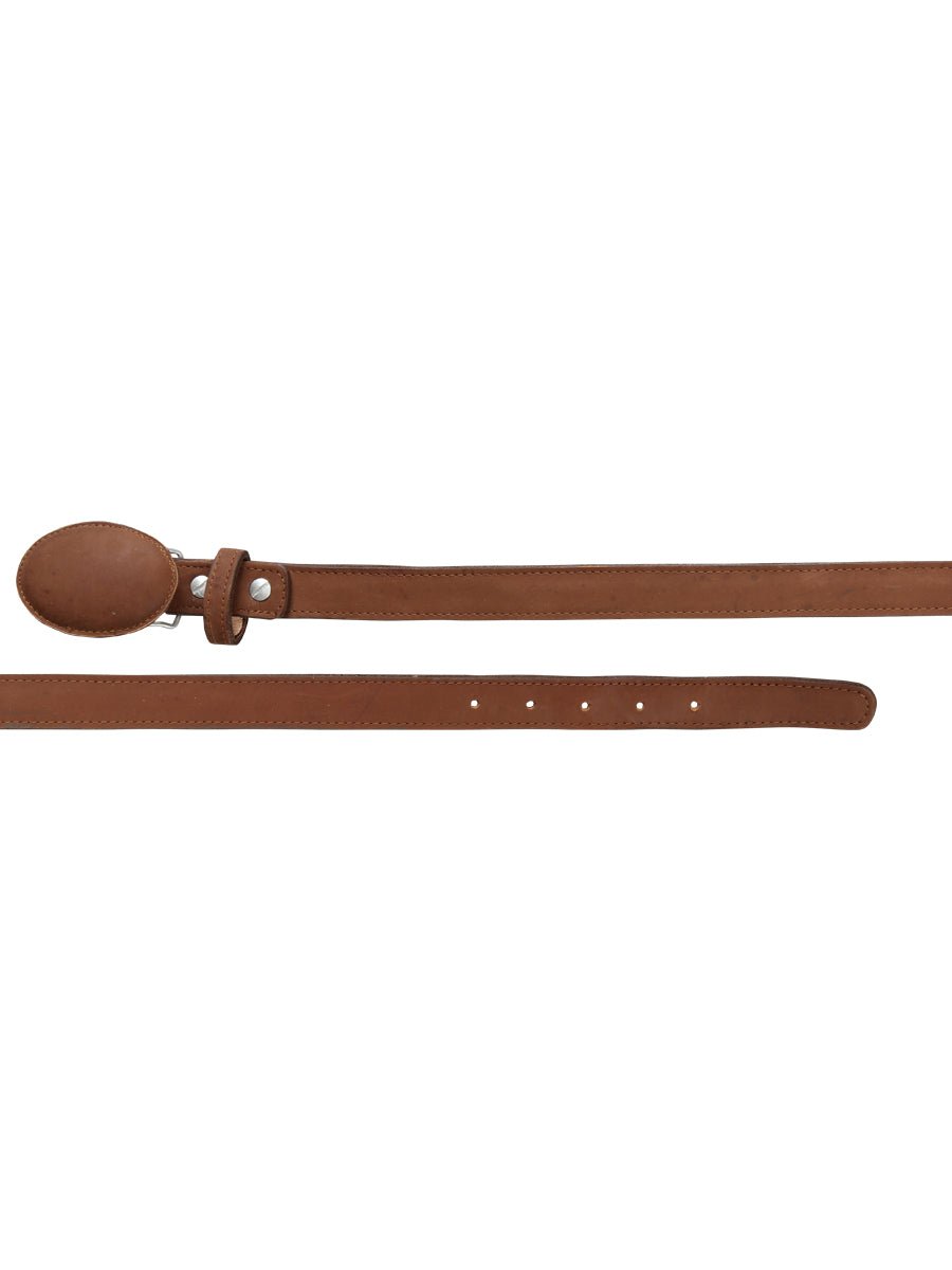 Kids Western Belt - El General Nobuck Roble 45443 - BELLEZA'S - Kids Western Belt - El General Nobuck Roble 45443 - NIÑO - 04544301