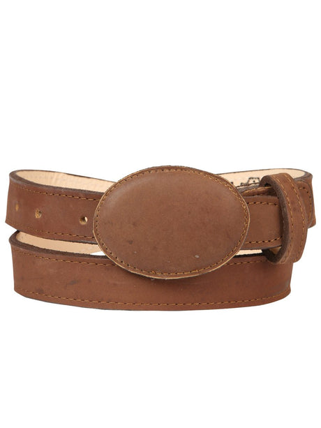 Kids Western Belt - El General Nobuck Roble 45443 - BELLEZA'S - Kids Western Belt - El General Nobuck Roble 45443 - NIÑO - 04544301